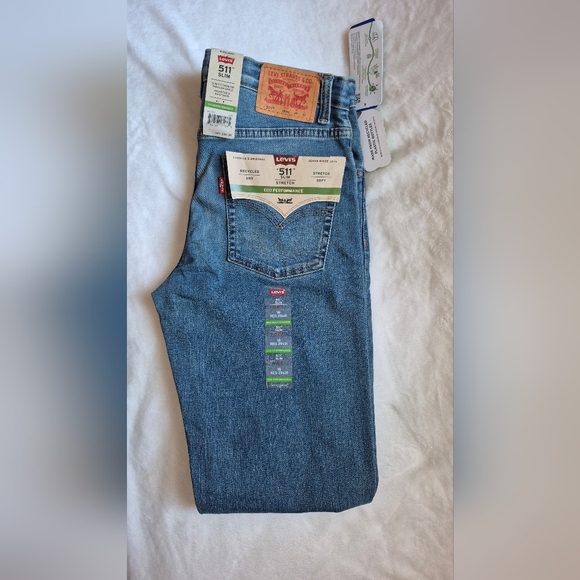 Levi's 511 Slim Stretch For Juniors Jeans Size 18 Regular W29 X L31 - Picture 2 of 11